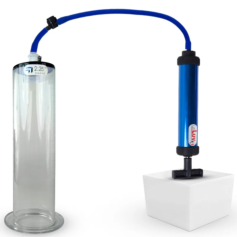 AERO Penis Pump | Light Aluminum Handle with WIDE Flanged Cylinder, 9" and 12" Length