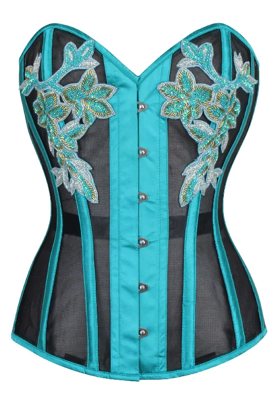 Aqua Overbust Mesh Corset