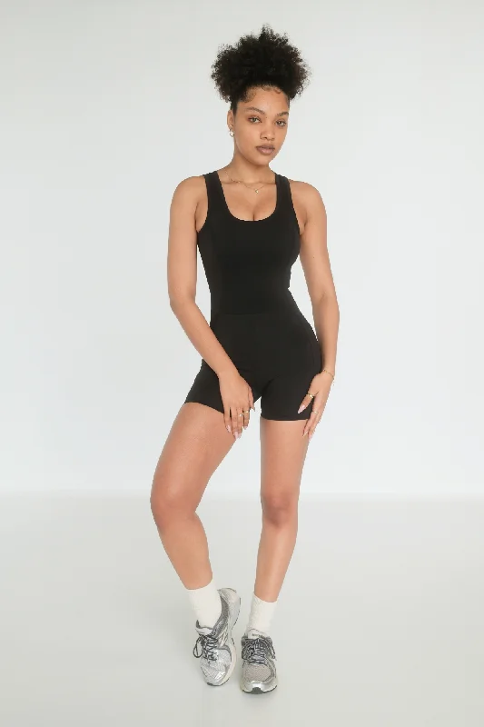 Breathe Pocket Bodysuit - Black