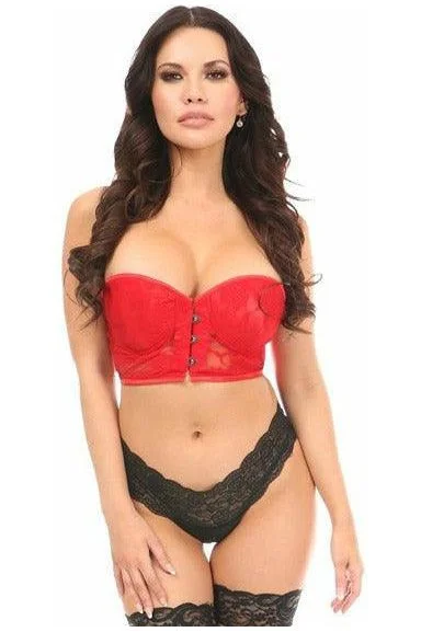 Lavish Red Lace Underwire Short Bustier