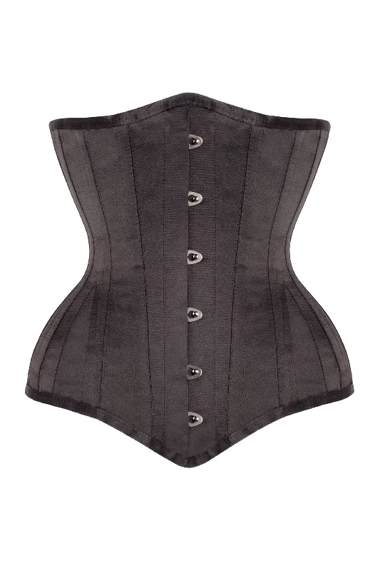 Long Black Underbust Waist Taming Corset