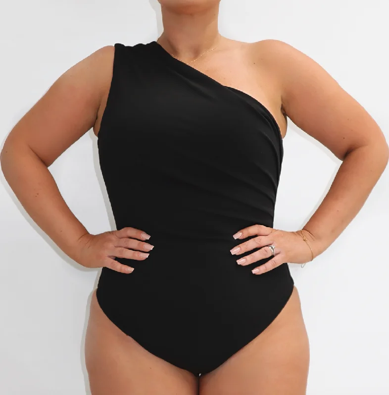 One Shoulder Asymmetric 'Maya' Bodysuit