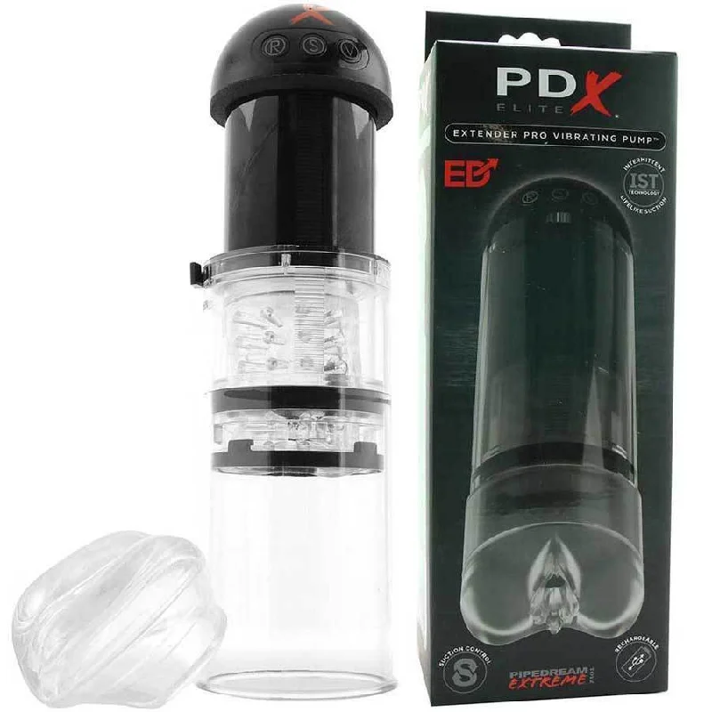 PDX Elite Dick Extender Pro Vibrating Pump | Automatic Suction Penis Pump for Men