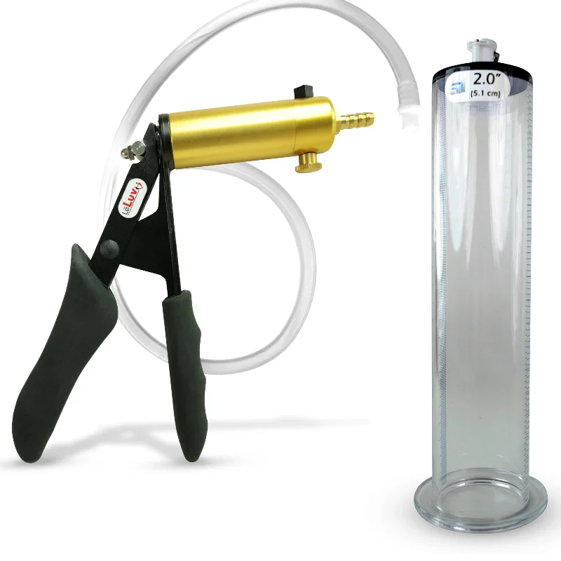 Penis Pump LeLuv ULTIMA Premium Ergonomic Grip Black+ WIDE FLANGE Cylinder