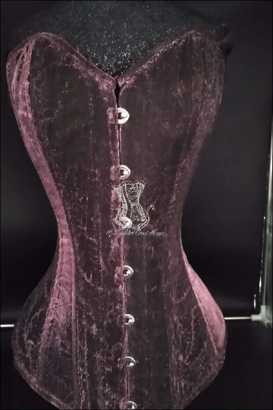 Silk Overbust Corset; Sparkle Purple