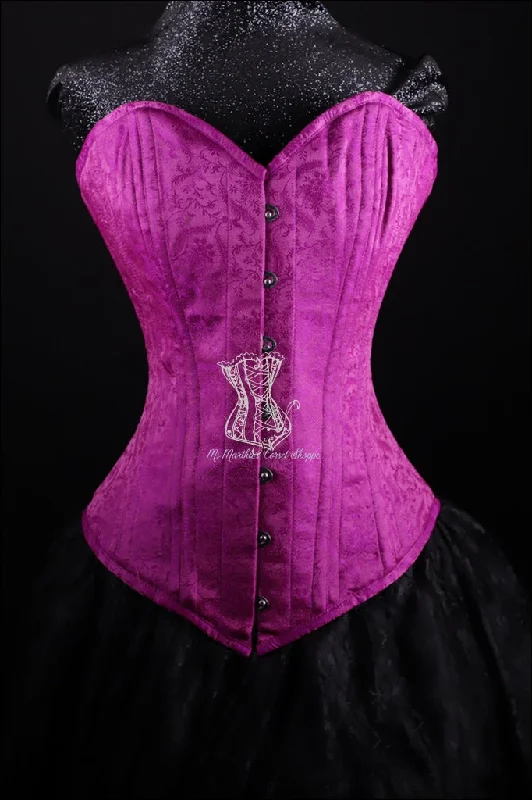 Silk Overbust Corset; Purple