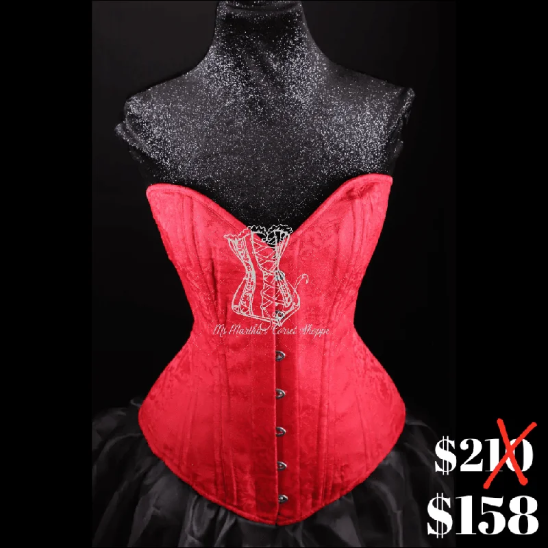 Silk Overbust Corset; Red