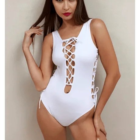 SEXY LACE-UP BANDAGE BODYSUIT