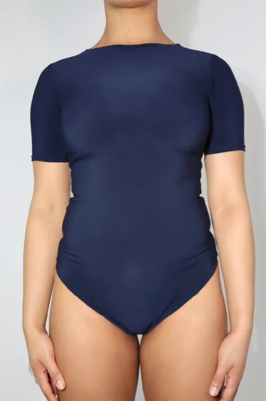 Short Sleeve T-Shirt Style 'Lauren' Bodysuit - Navy