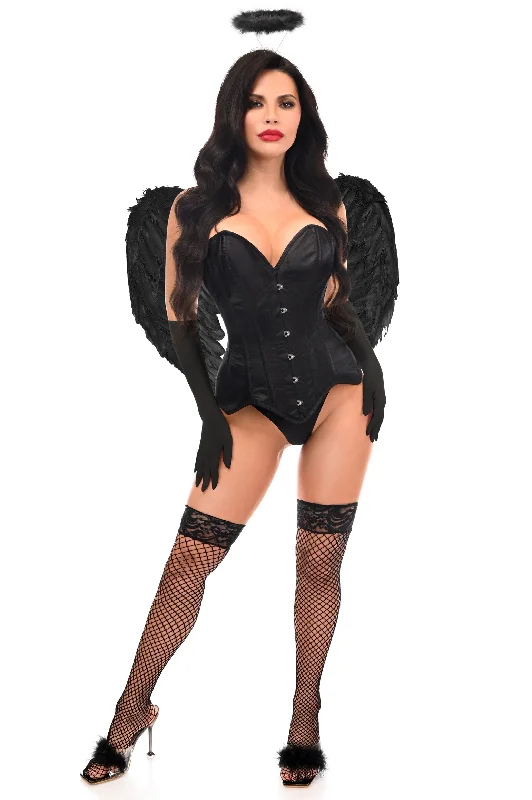 Top Drawer 4 PC Gothic Angel Premium Corset Costume