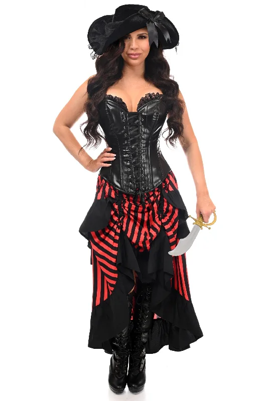 Top Drawer Black/Red Striped Premium Corset Costume