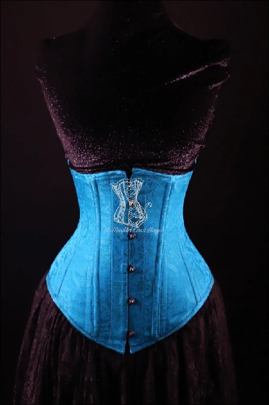 Silk Underbust Cincher; Turquoise