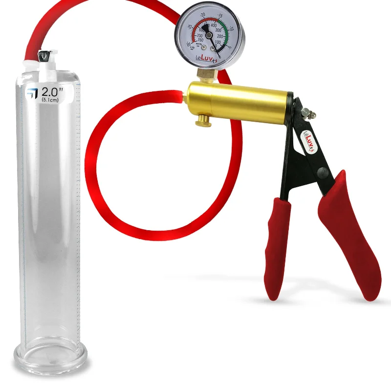 Ultima Red Penis Pump | Premium Grips & Hose + Gauge | 9" No Accessories