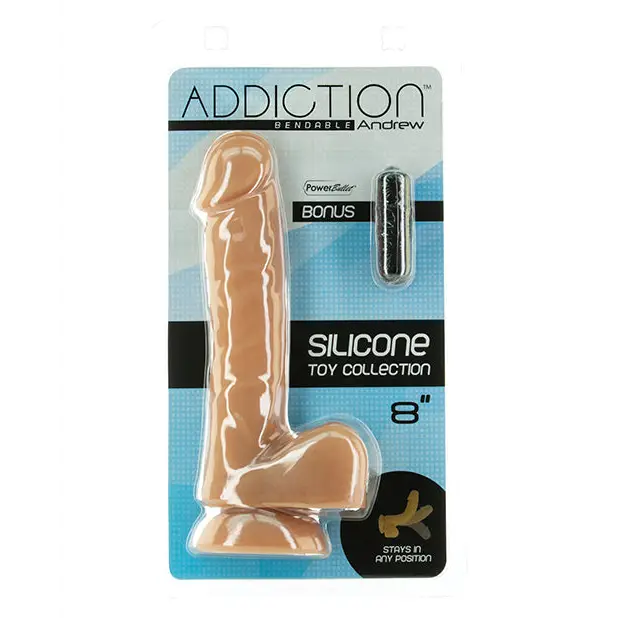 Addiction Andrew 8" Bendable Dong - Caramel