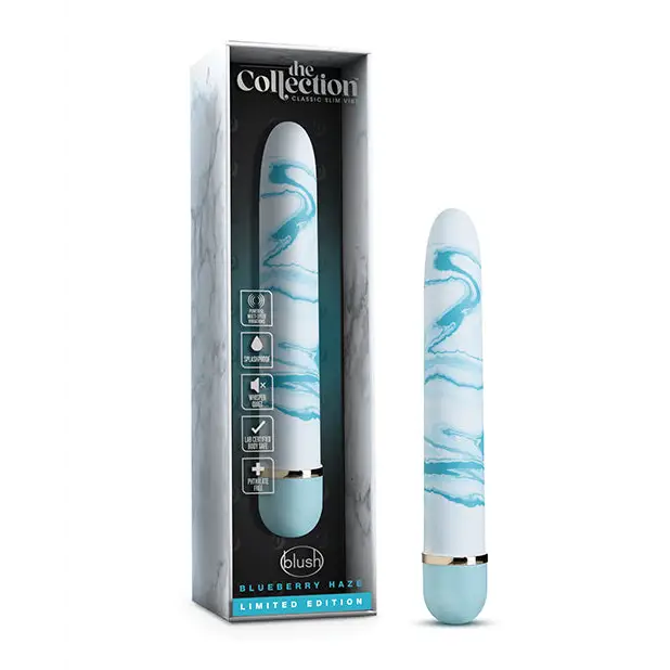 Blush The Collection Blueberry Haze Slimline Vibrator Blue