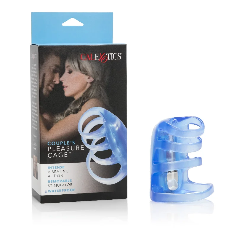 California Exotics - Couple's Pleasure Vibrating Cock Cage (Blue)