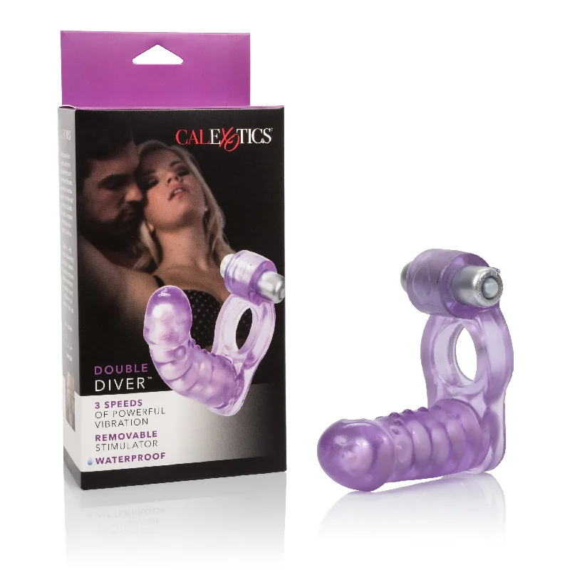 California Exotics - Double Diver Vibrating Cock Ring (Purple)