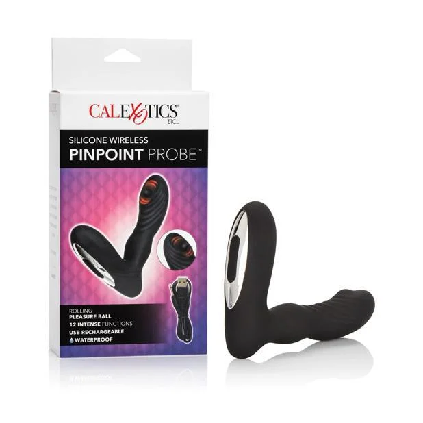 California Exotics - Eclipse Pinpoint Roller Ball Probe Silicone Wireless Prostate Massager (Black)