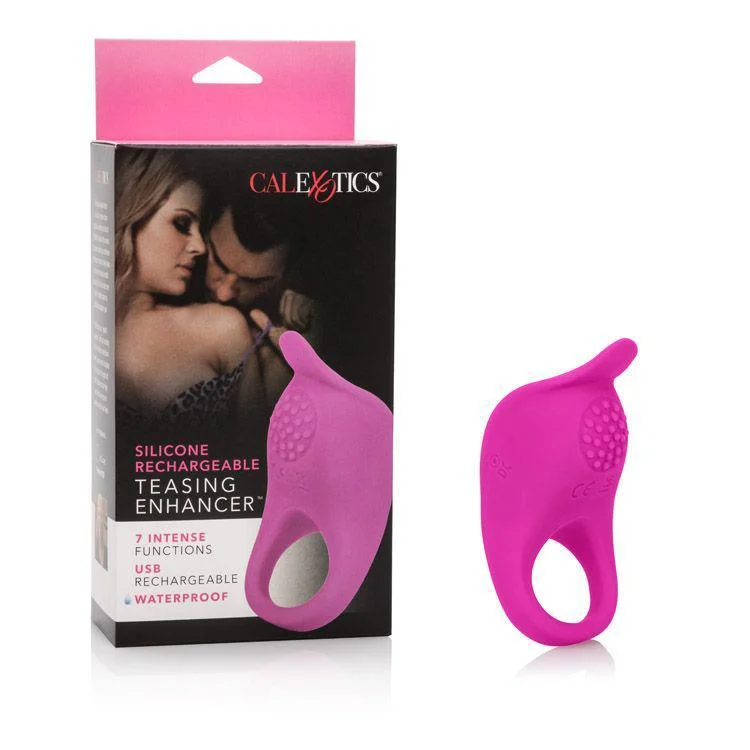 California Exotics - Silicone Rechargeable Teasing Enhancer Cock Ring (Pink)