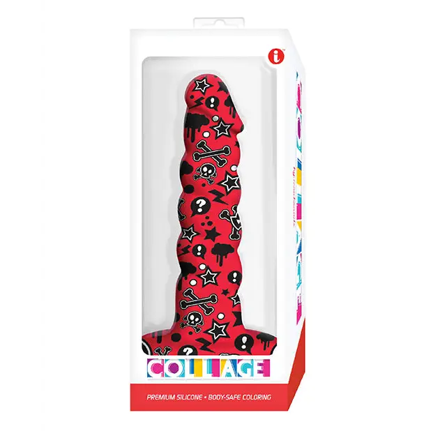 Collage Goth Girl Twisted Silicone Dildo