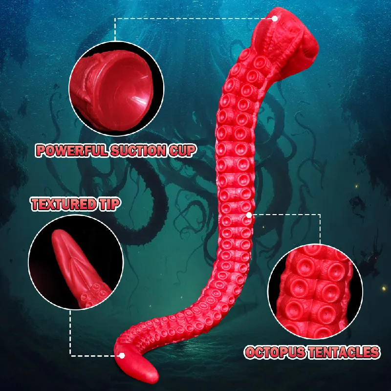 Siren - Fantasy Dildo - 21.6 Inch Tentacle Dildo - Silicone Suction Cup Dildo