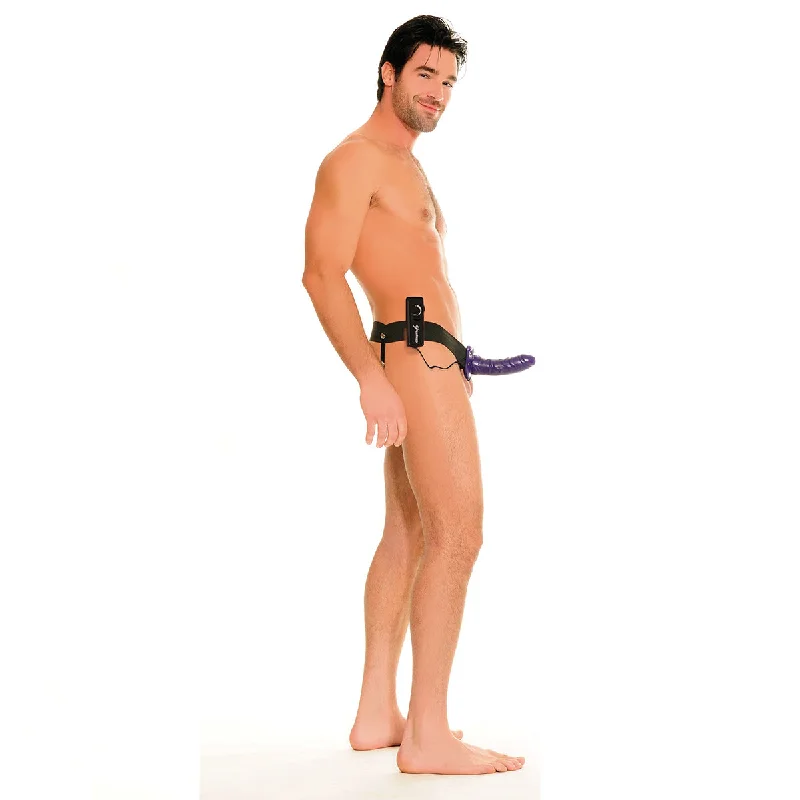 Fetish Fantasy Vibrating Hollow Strap-On - Purple/Black