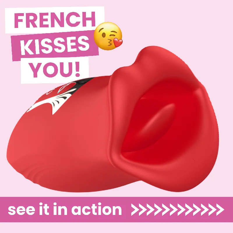 French Kiss Biting & Licking Moving Mouth Tongue Vibrator