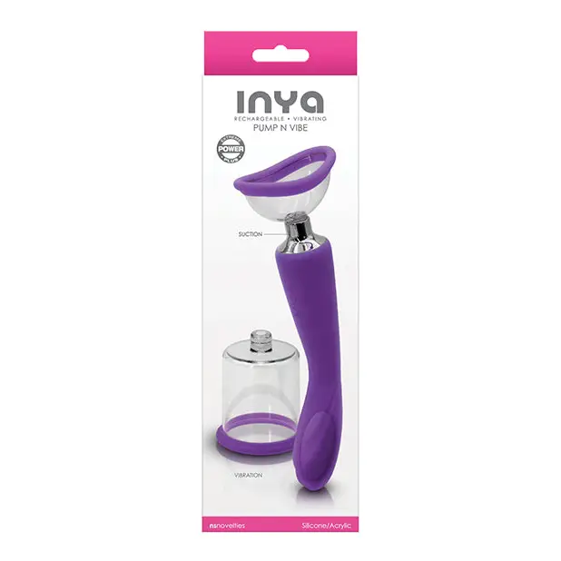 INYA Pump N Vibe Rechargeable Dual-Ended Vibrator & Pump Set Teal