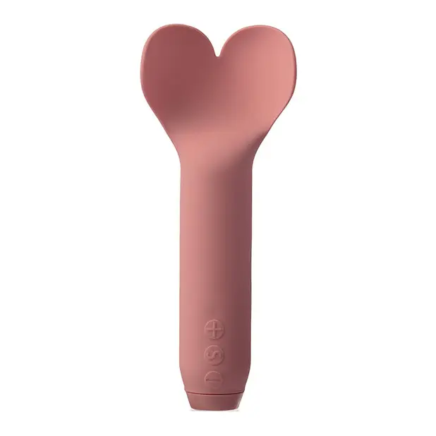 Je Joue Amour Rechargeable Silicone Heart-Shaped Fluttering Tip Bullet Vibrator Pale Rosette