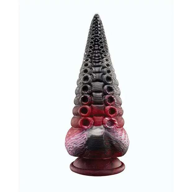 Lava Tentacle Shape Suction Cup Dildo - Multi Color