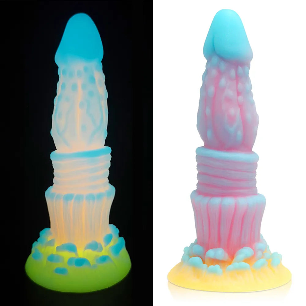 Luminous G-spot Silicone Dragon Dildos Butt Plug