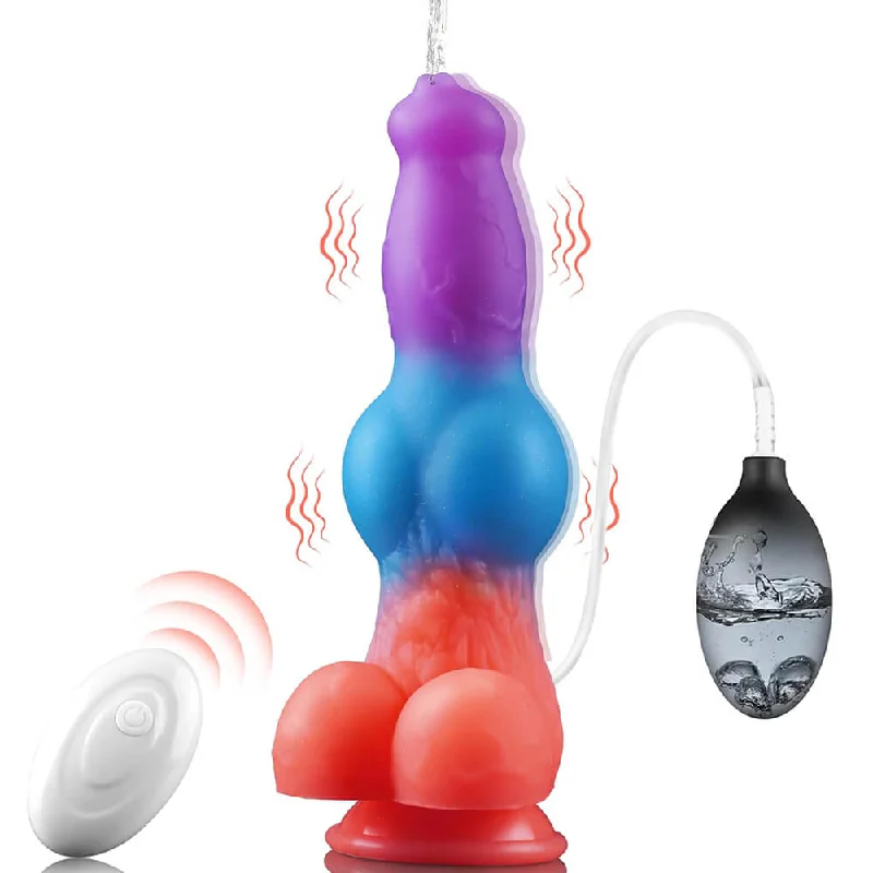 Simon - 9.3 Inch Vibrating Squirting Dildo - Glow In The Dark Dildo