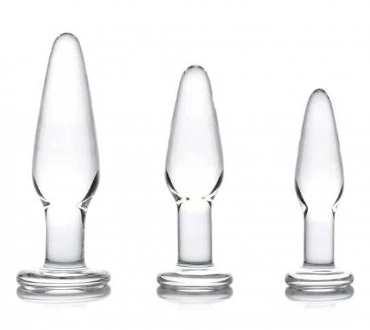 Sissy Dosha 3 Piece Glass Anal Plug Kit