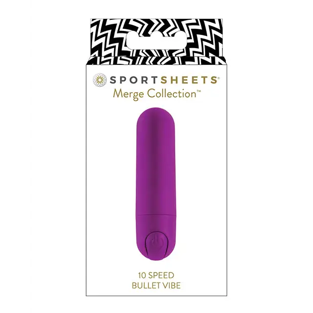 Sportsheets Merge Collection 10 Speed Bullet Vibe Silicone Vibrator Purple