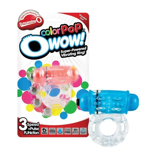 TheScreamingO - ColorPoP OWow Super Powered Vibrating Cock Ring (Blue)