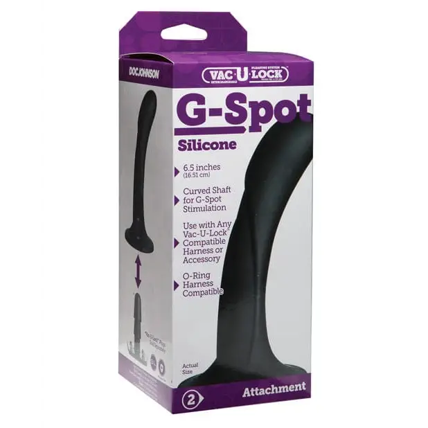 Vac-u-lock G Spot Silicone Dong - Black