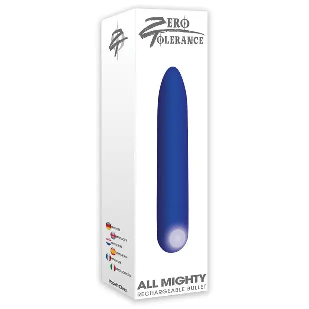 Zero Tolerance All Mighty Rechargeable Bullet Vibrator Blue