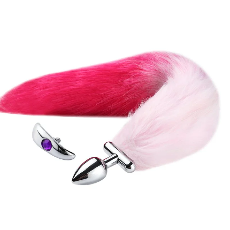 Finnick - 15 Inch Fox Tail Metal Butt Plug - Anal Sex Toy - 2 Colors