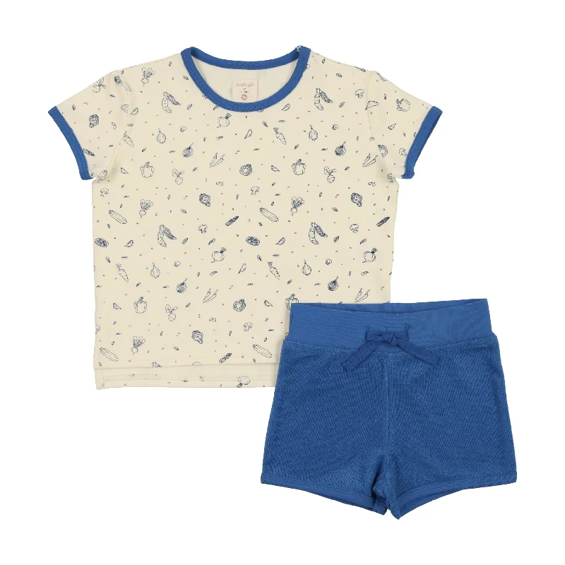 Analogie Boys Set (Multigarden Collection) - Cream/Royal Blue