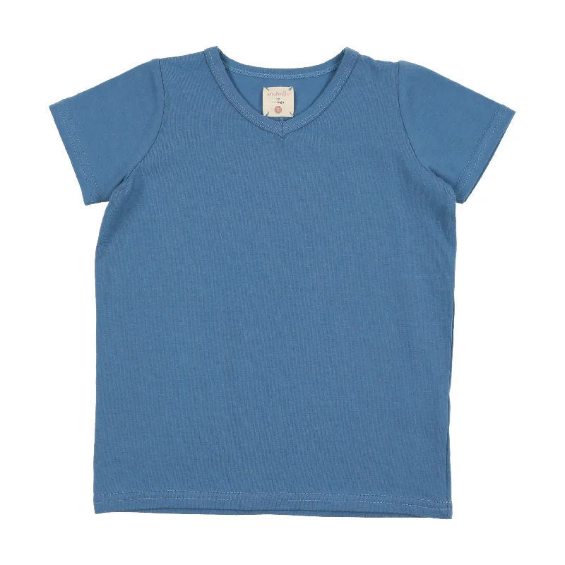 Analogie Cotton V-Tee - Denim Blue