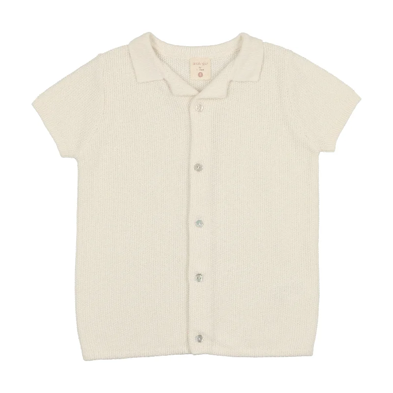 Analogie Knit Grandpa Shirt - Cream