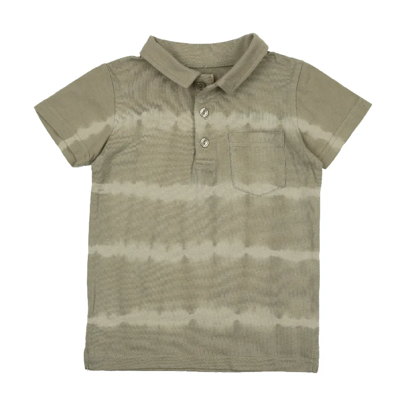 Analogie Tie Dye Polo Short Sleeve - Moss