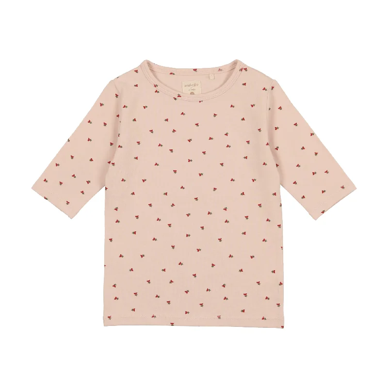 Analogie Tulip T-Shirt Three Quarter Sleeve - Pink