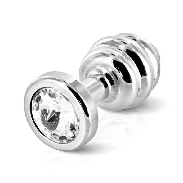 Diogol - Ano Butt Plug Ribbed Silver Platted 25 mm (Silver)