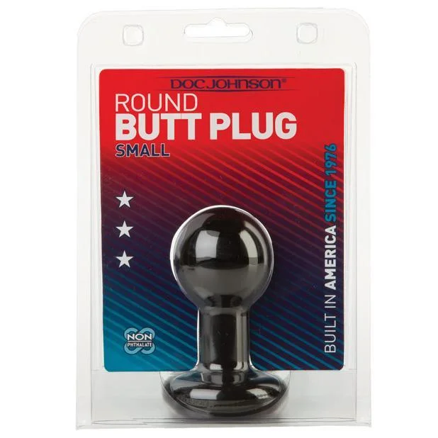 Doc Johnson - Round Butt Plug Small (Black)