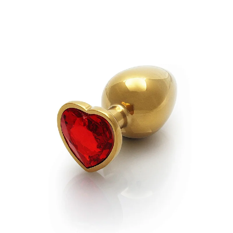 Heart Gem Butt Plug - Medium, Ruby Red