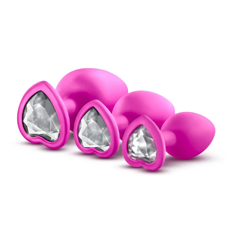 Luxe Bling Plugs Training Kit - Pink With White Gems