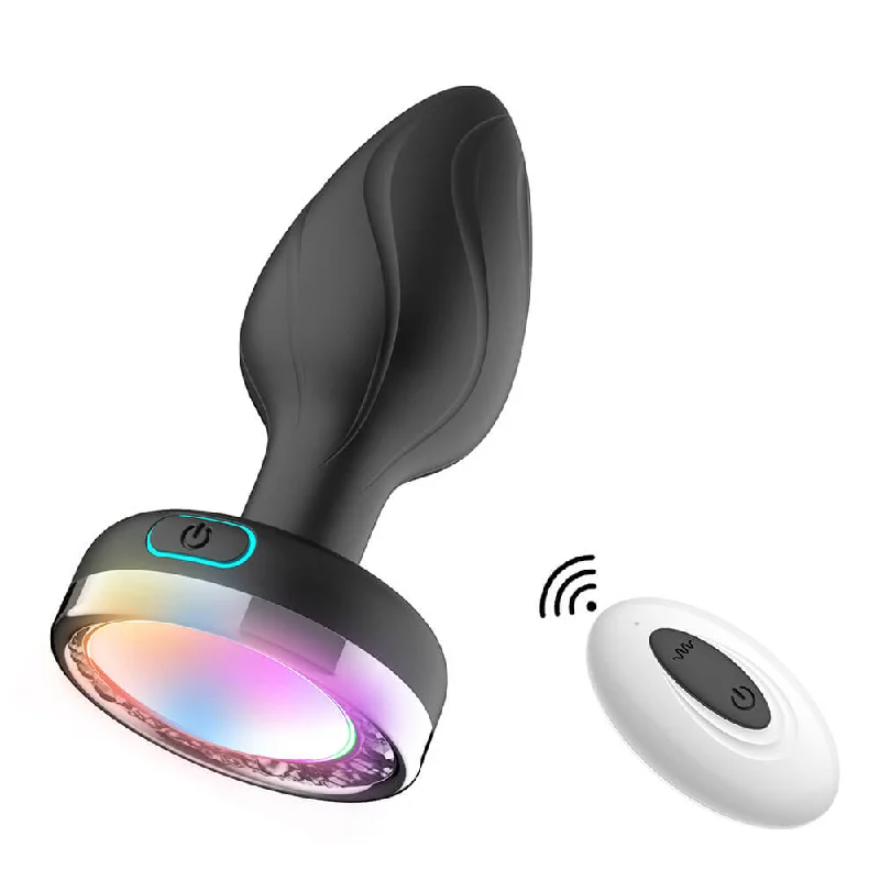 Moon & Antler - Remote Control Light-Up Silicone Vibrating Butt Plug