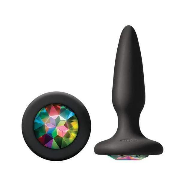 NS Novelties - Glams Mini Rainbow Gem Anal Plug (Black)