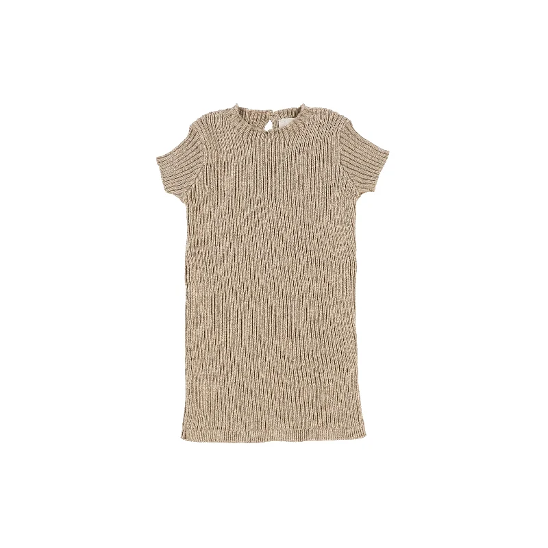 Analogie Short Sleeve Knit Sweater - Oatmeal